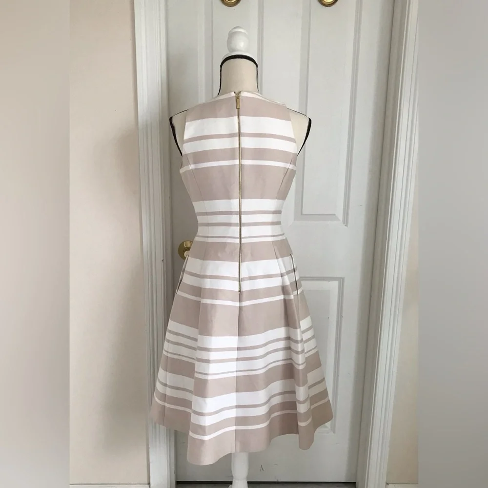 Kate Spade Beige and White Striped Dress - Picture 3 of 5